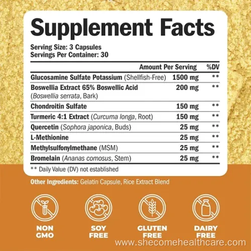 Joint Health & Comfort: OEM/ODM Glucosamine Chondroitin Turmeric Capsules for Sports Performance